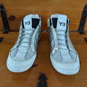 Y-3 Yohji Yamamoto x Adidas Silver and White Sneakers